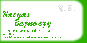 matyas bajnoczy business card