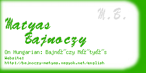 matyas bajnoczy business card